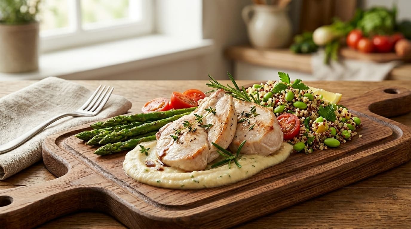 Poulet de chair — repas familial