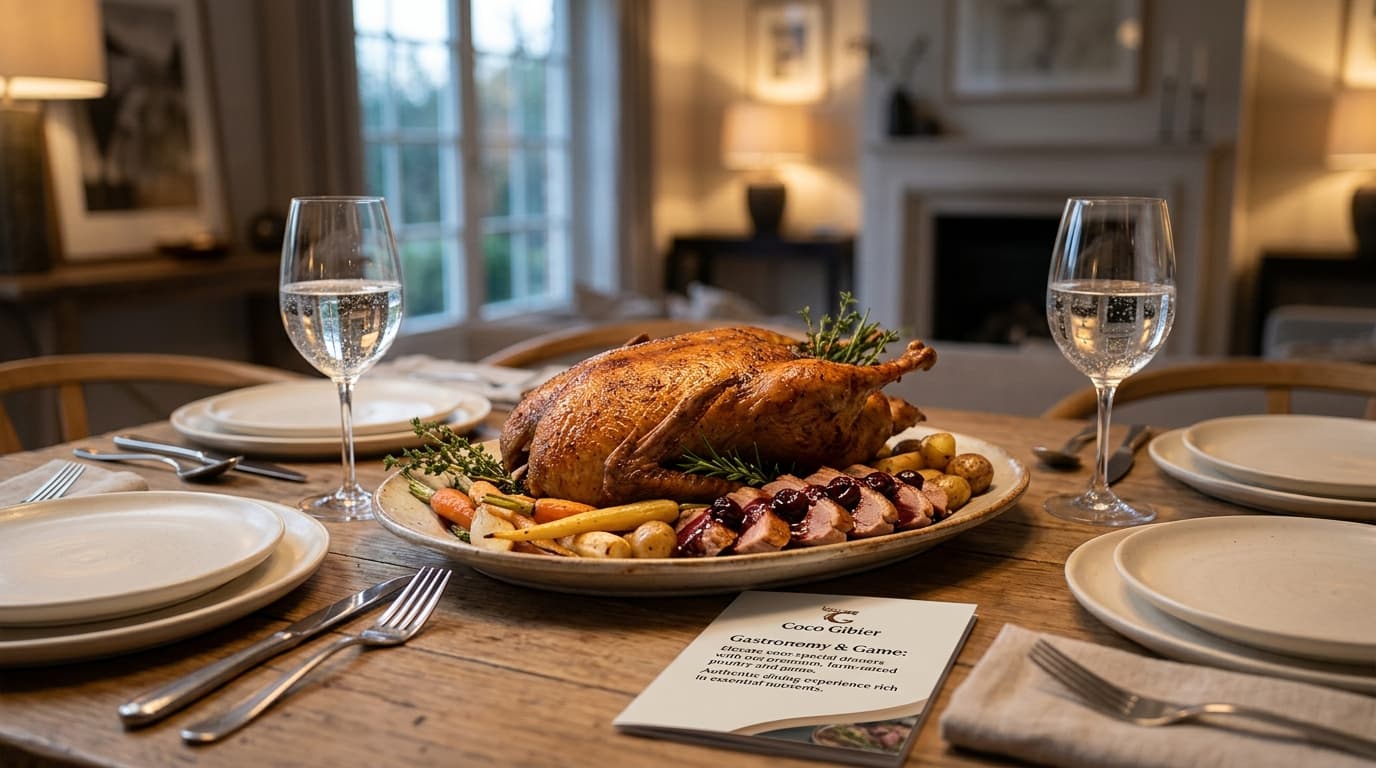 Présentation gastronomique — gibier et volailles